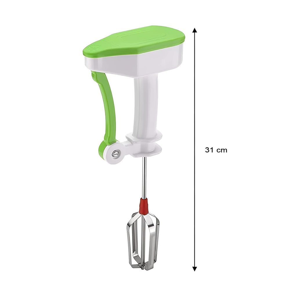 Manual Stainless Steel Egg Whisk Blender Non Electric Hand Mixer for Baking Cooking Whipping and Everyday Kitchen Preparation (Green)