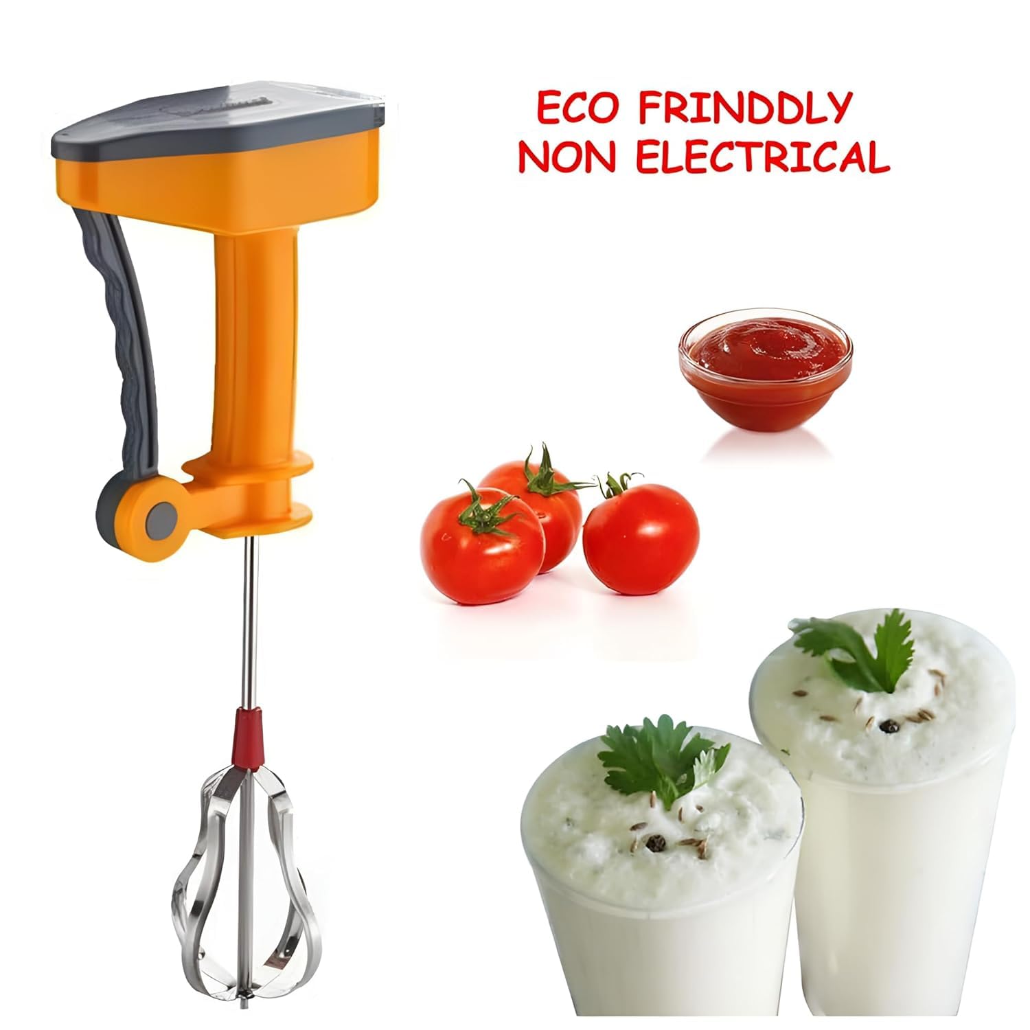 Manual Stainless Steel Egg Whisk Blender Non Electric Hand Mixer for Baking Cooking Whipping and Everyday Kitchen Preparation (Green)