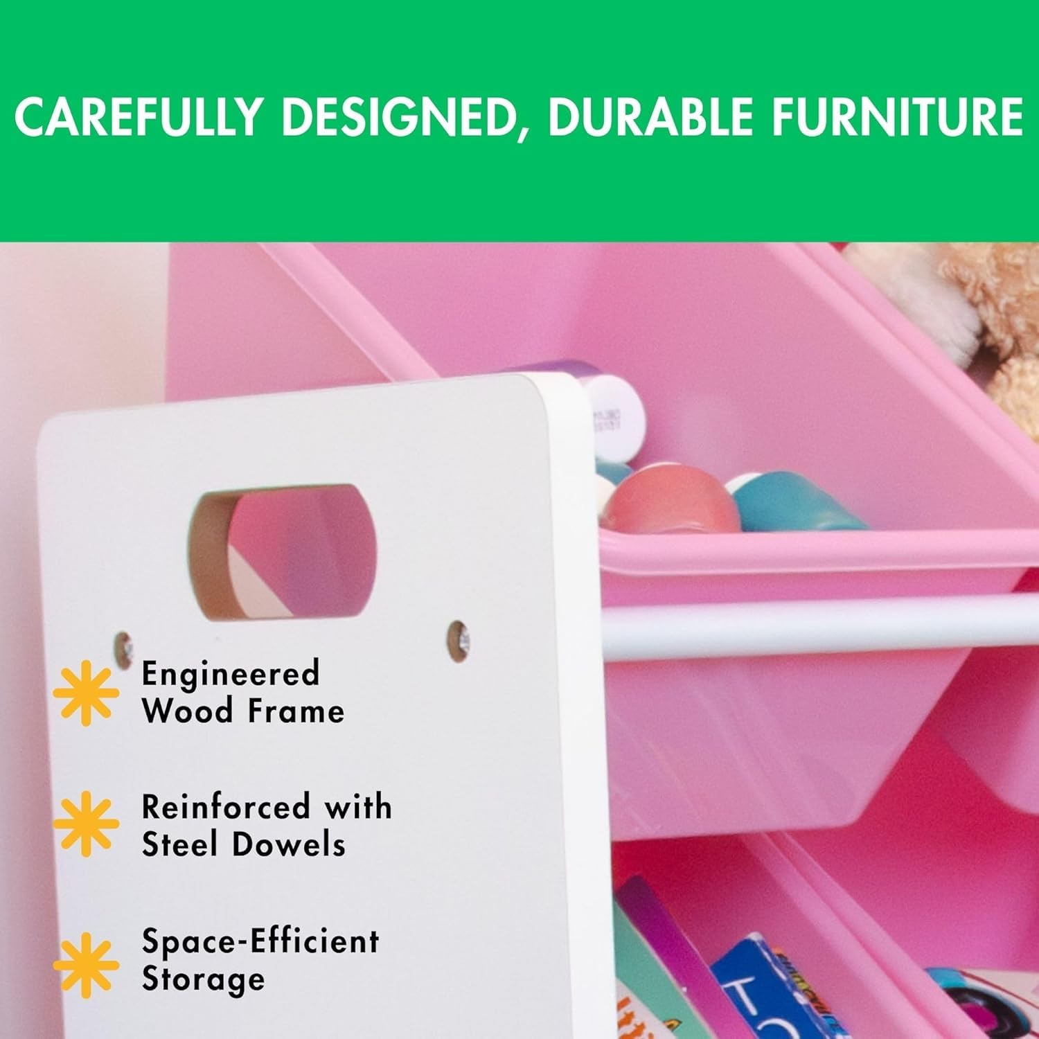 Homesmiths White Toy Storage Organizer for Kids, Set of 12 Pastel Bins Perfect for Home, Play Schools and Kindergarden