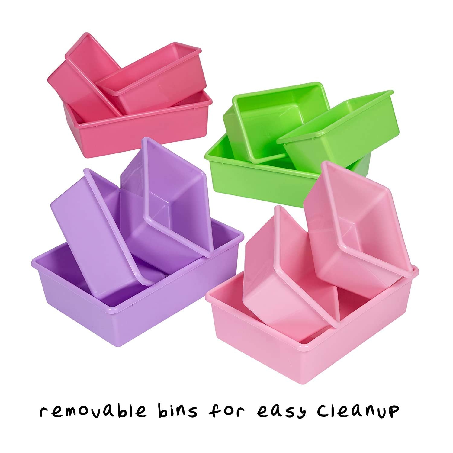 Homesmiths White Toy Storage Organizer for Kids, Set of 12 Pastel Bins Perfect for Home, Play Schools and Kindergarden