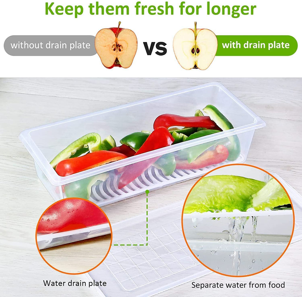 SATVIKAYA Air Tight Plastic Storage Containers Set for Kitchen | Pantry Organizers Kitchen Accessories Items,Fridge Storage Boxes | Leak-Proof, Durable, and Space-Saving (4, 2500ml) (1200 ML, 6)