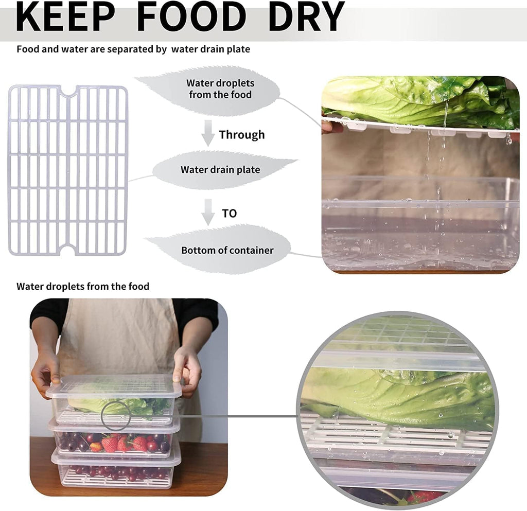 SATVIKAYA Air Tight Plastic Storage Containers Set for Kitchen | Pantry Organizers Kitchen Accessories Items,Fridge Storage Boxes | Leak-Proof, Durable, and Space-Saving (4, 2500ml) (1200 ML, 6)