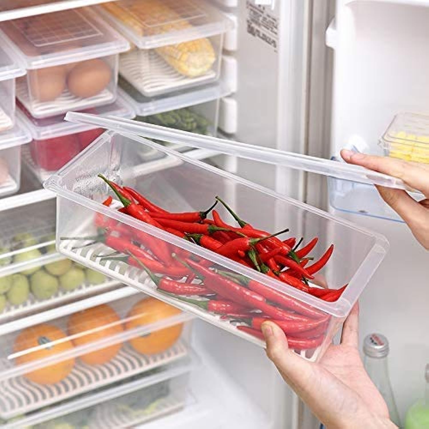 SATVIKAYA Air Tight Plastic Storage Containers Set for Kitchen | Pantry Organizers Kitchen Accessories Items,Fridge Storage Boxes | Leak-Proof, Durable, and Space-Saving (4, 2500ml) (1200 ML, 6)