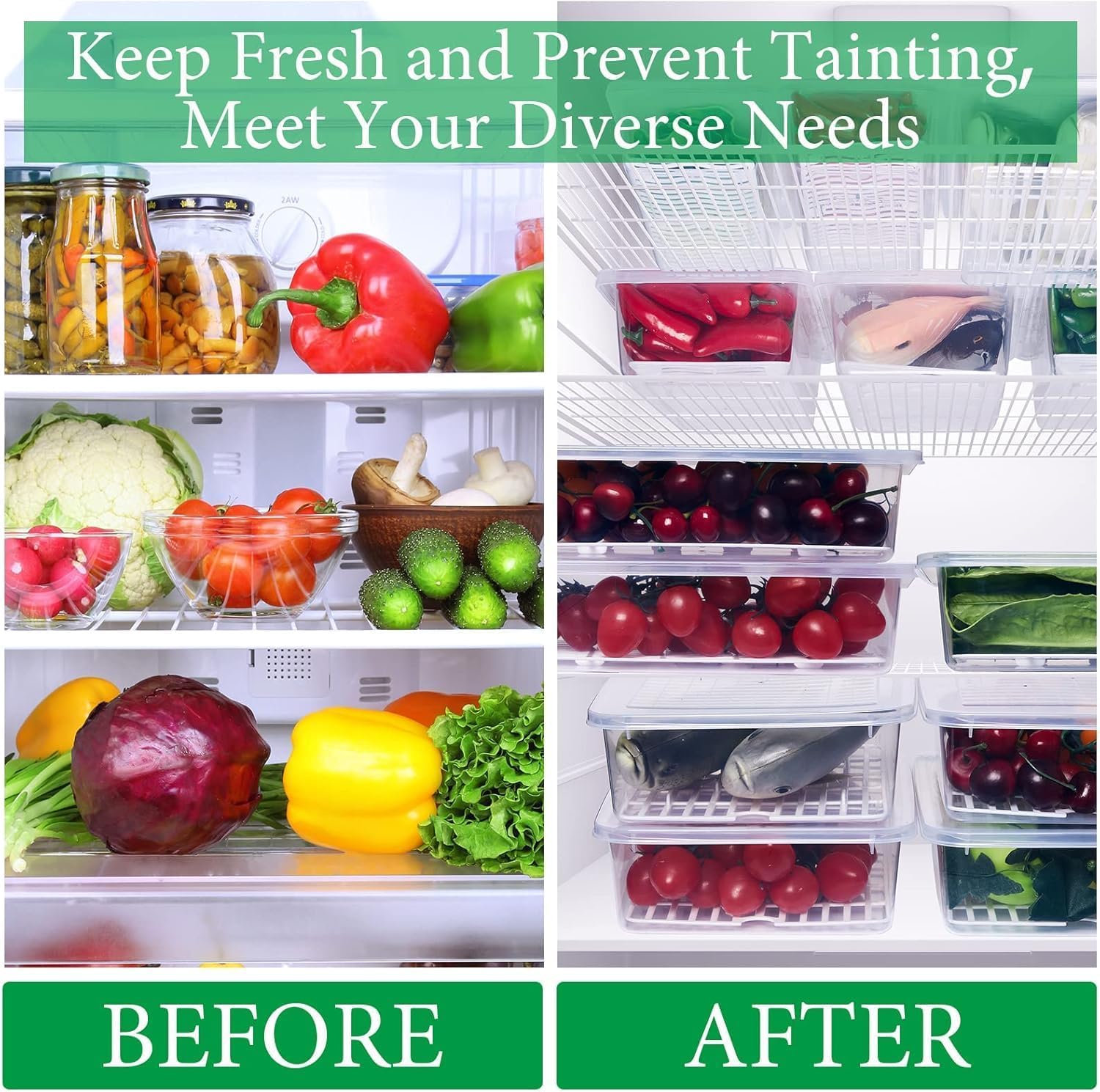 SATVIKAYA Air Tight Plastic Storage Containers Set for Kitchen | Pantry Organizers Kitchen Accessories Items,Fridge Storage Boxes | Leak-Proof, Durable, and Space-Saving (4, 2500ml) (1200 ML, 6)